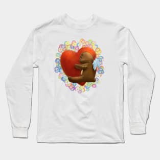 Heart hugging bear, i love you. Long Sleeve T-Shirt